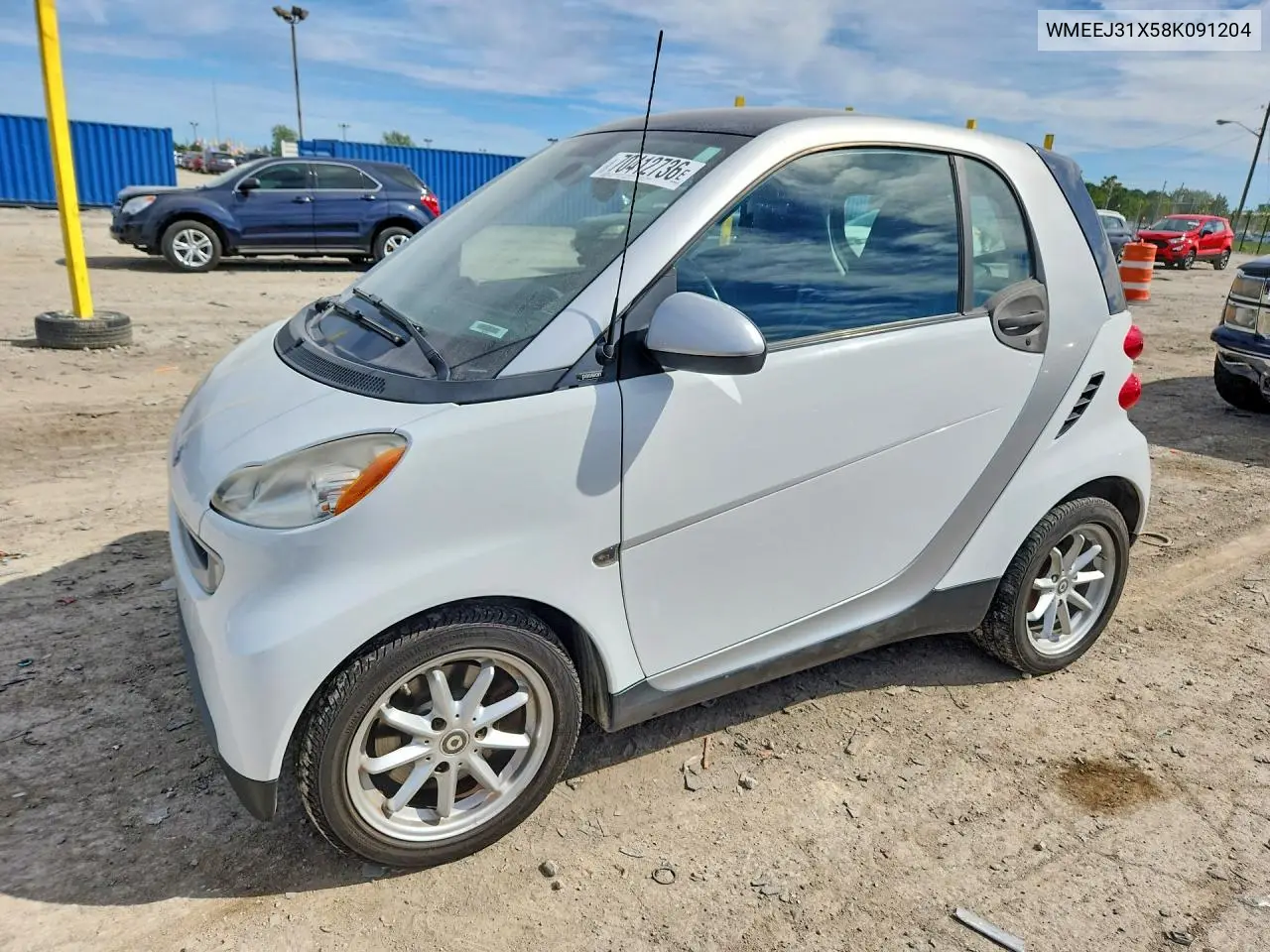 SMART FORTWO 2008, VIN WMEEJ31X58K091204