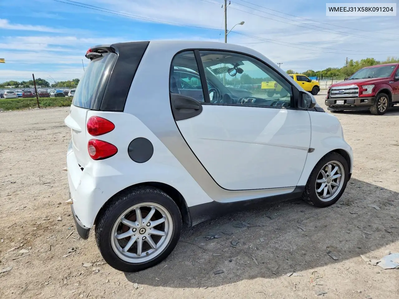 2008 SMART FORTWO VIN WMEEJ31X58K091204 — фото 3