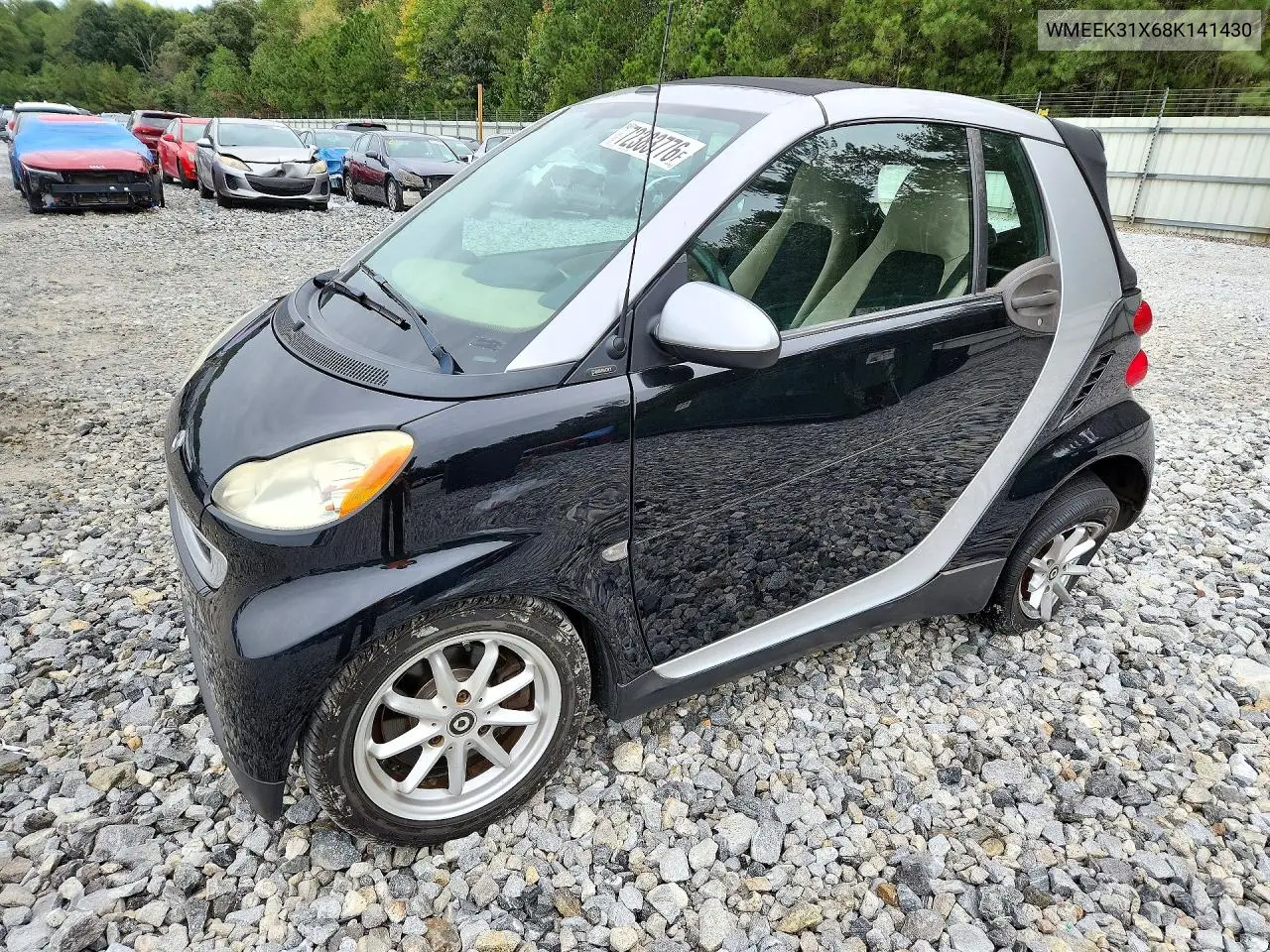 SMART FORTWO 2008, VIN WMEEK31X68K141430