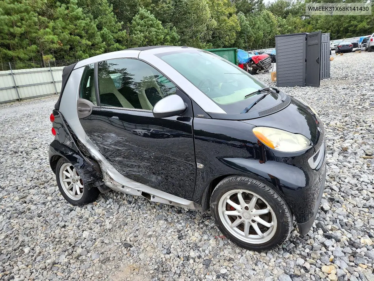 2008 SMART FORTWO VIN WMEEK31X68K141430 — фото 4