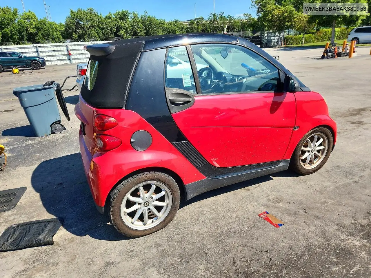 2010 SMART FORTWO VIN WMEEK3BA5AK380953 — фото 3