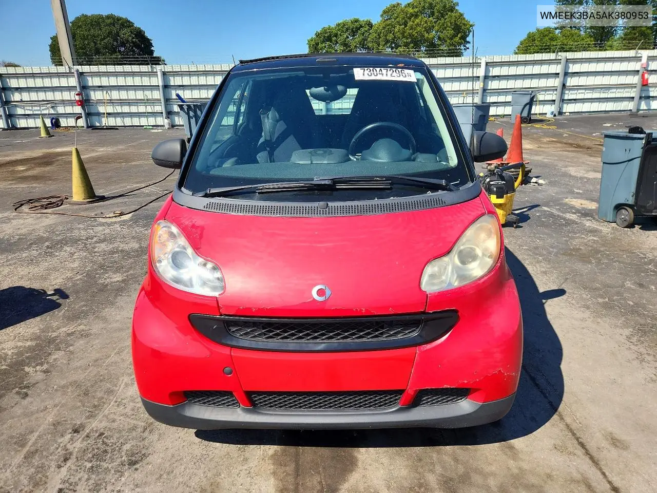2010 SMART FORTWO VIN WMEEK3BA5AK380953 — фото 5
