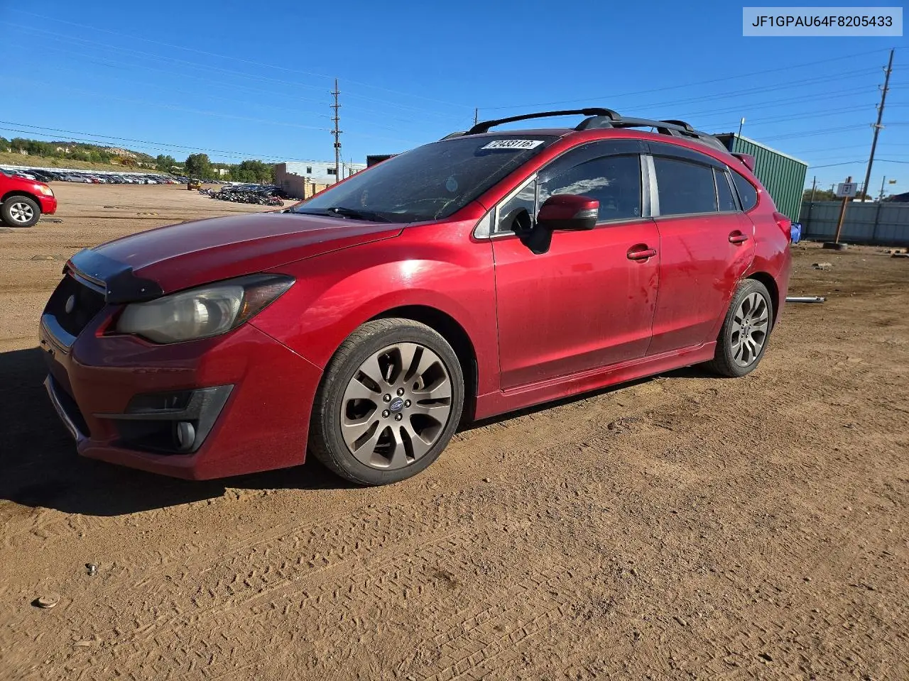 SUBARU IMPREZA 2015, VIN JF1GPAU64F8205433