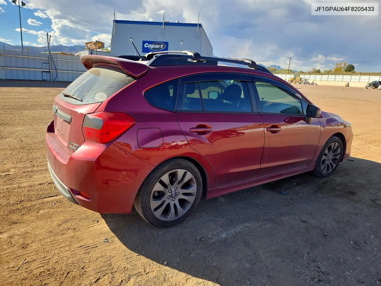 2015 SUBARU IMPREZA VIN JF1GPAU64F8205433 — фото 3