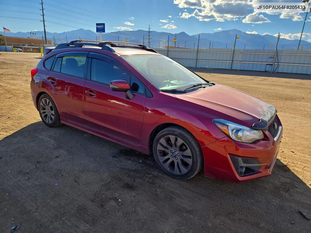 2015 SUBARU IMPREZA VIN JF1GPAU64F8205433 — фото 4