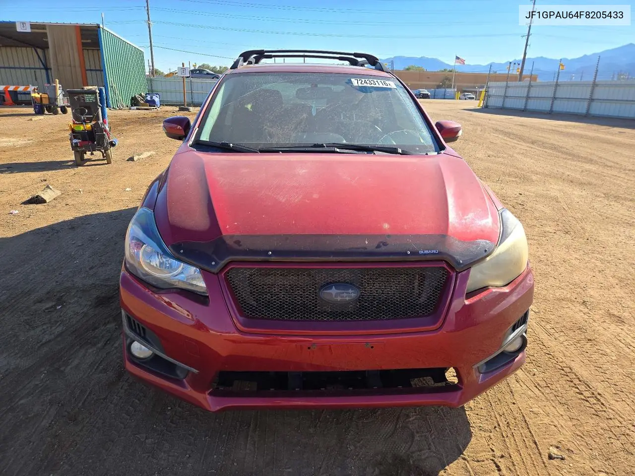 2015 SUBARU IMPREZA VIN JF1GPAU64F8205433 — фото 5