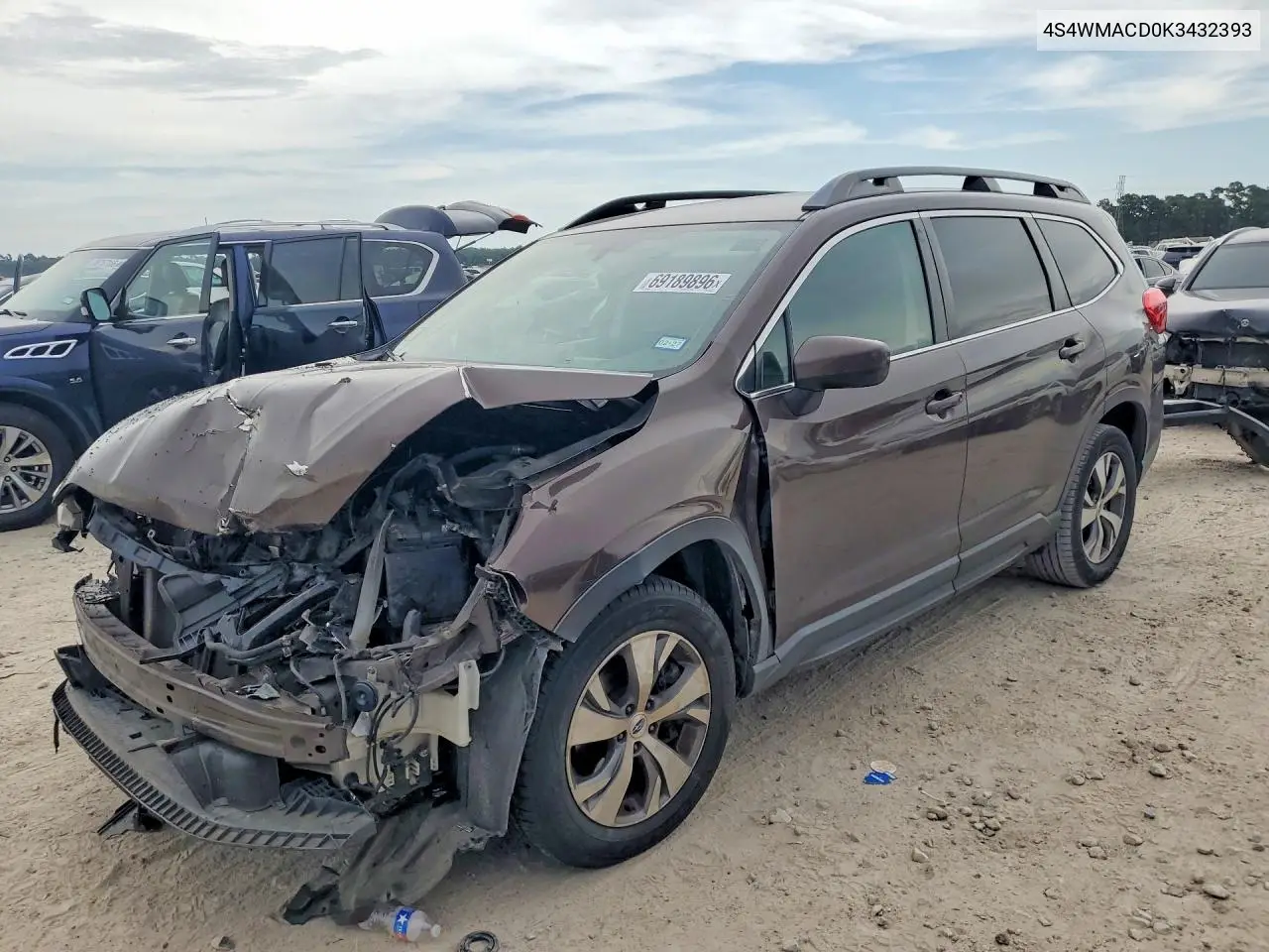SUBARU ASCENT 2019, VIN 4S4WMACD0K3432393