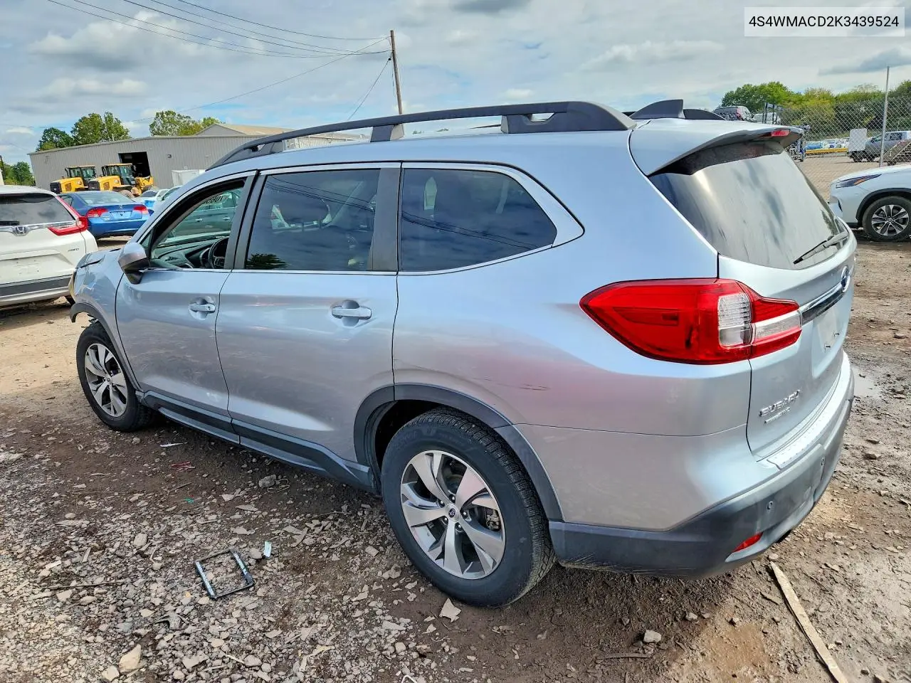 2019 SUBARU ASCENT VIN 4S4WMACD2K3439524 — фото 2