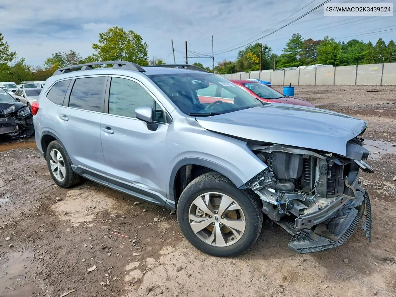 2019 SUBARU ASCENT VIN 4S4WMACD2K3439524 — фото 4