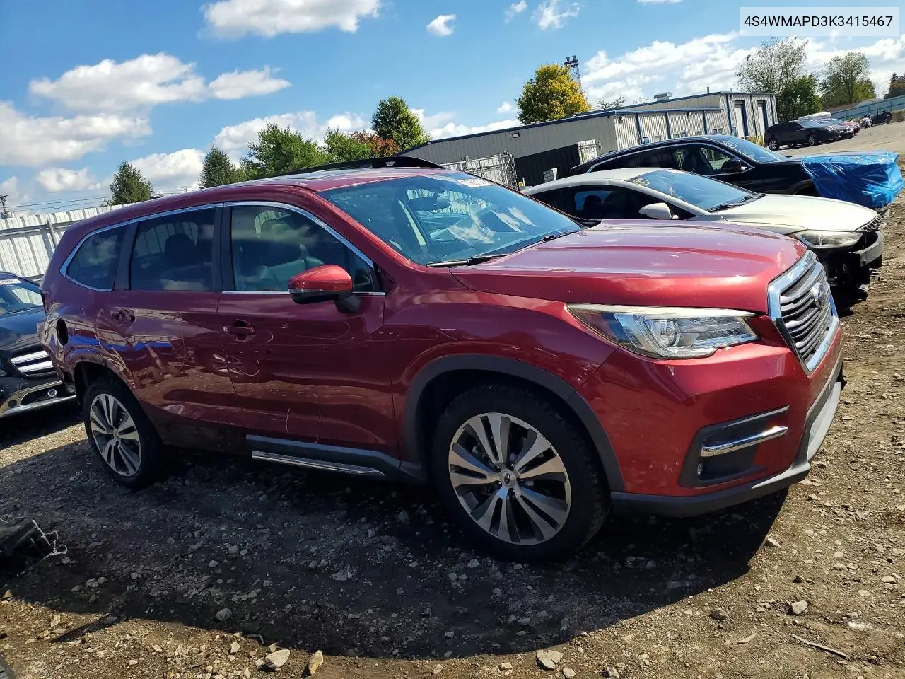 2019 SUBARU ASCENT VIN 4S4WMAPD3K3415467 — фото 4