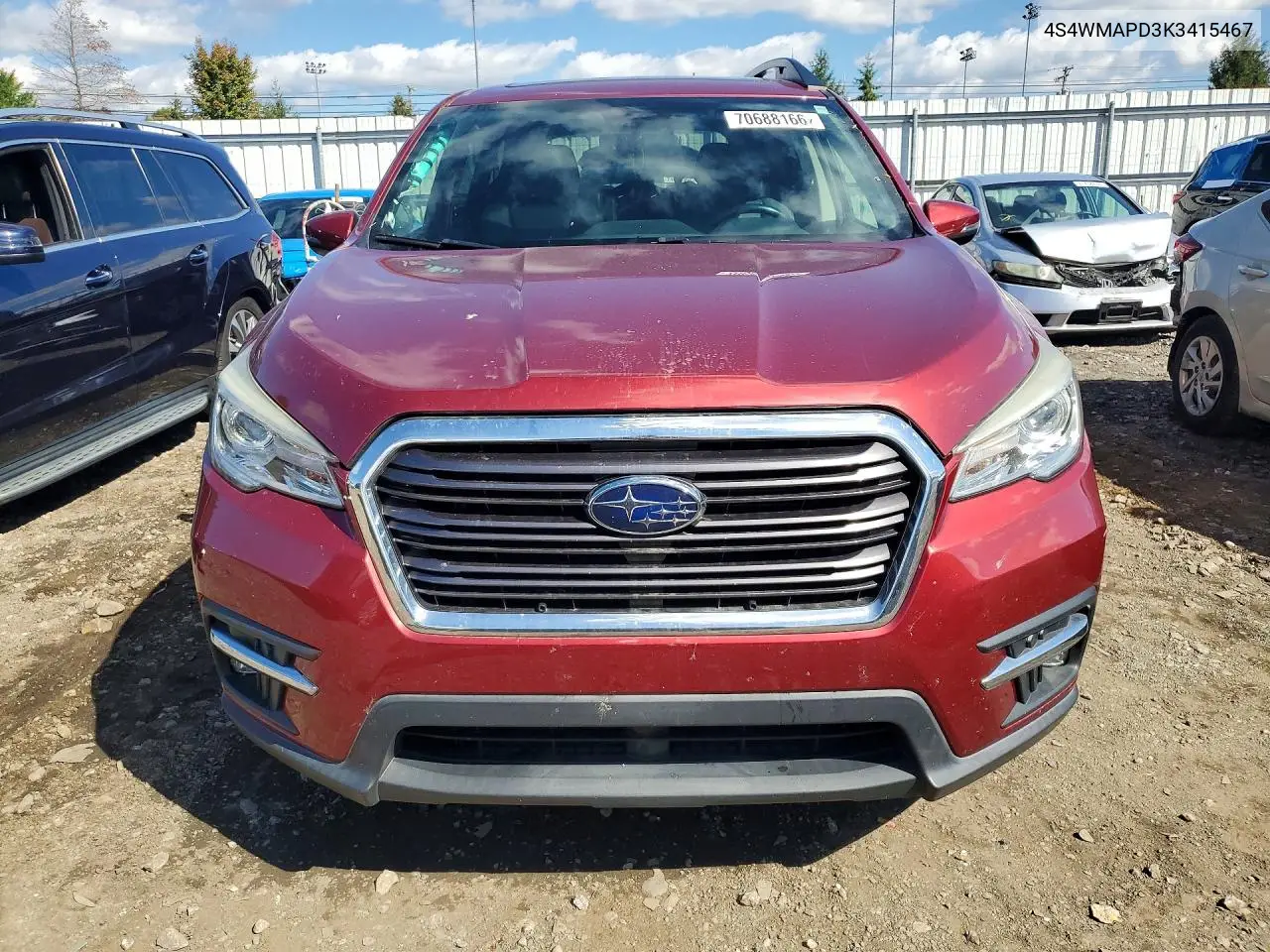 2019 SUBARU ASCENT VIN 4S4WMAPD3K3415467 — фото 5