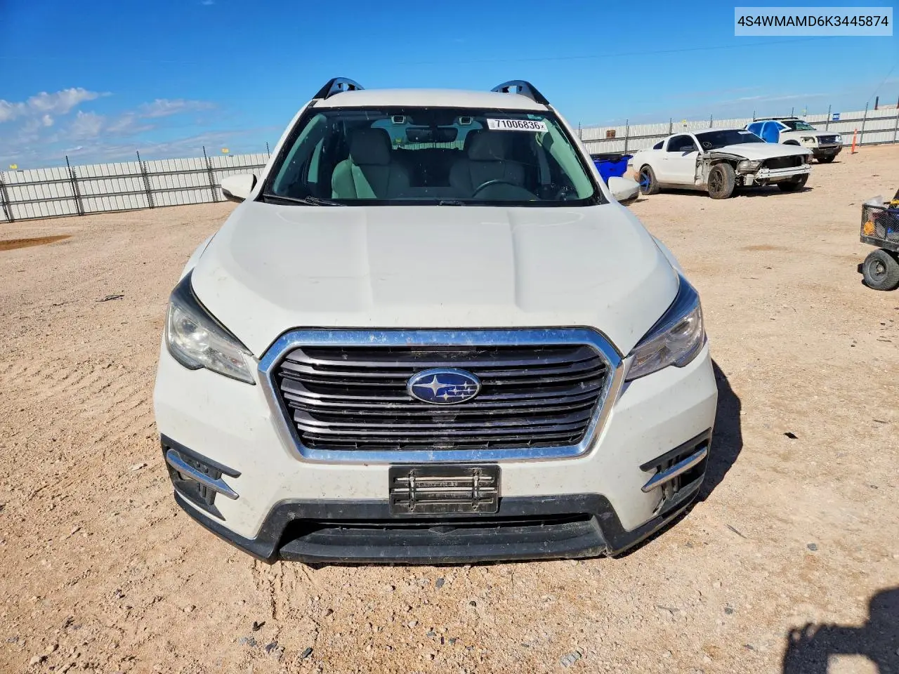 2019 SUBARU ASCENT VIN 4S4WMAMD6K3445874 — фото 2