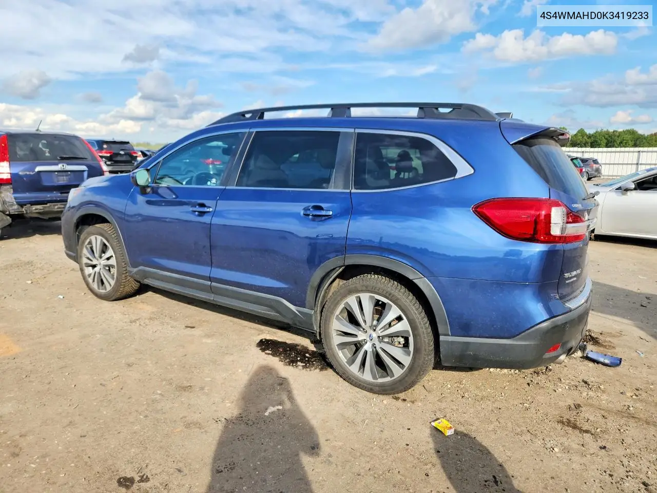 2019 SUBARU ASCENT VIN 4S4WMAHD0K3419233 — фото 2
