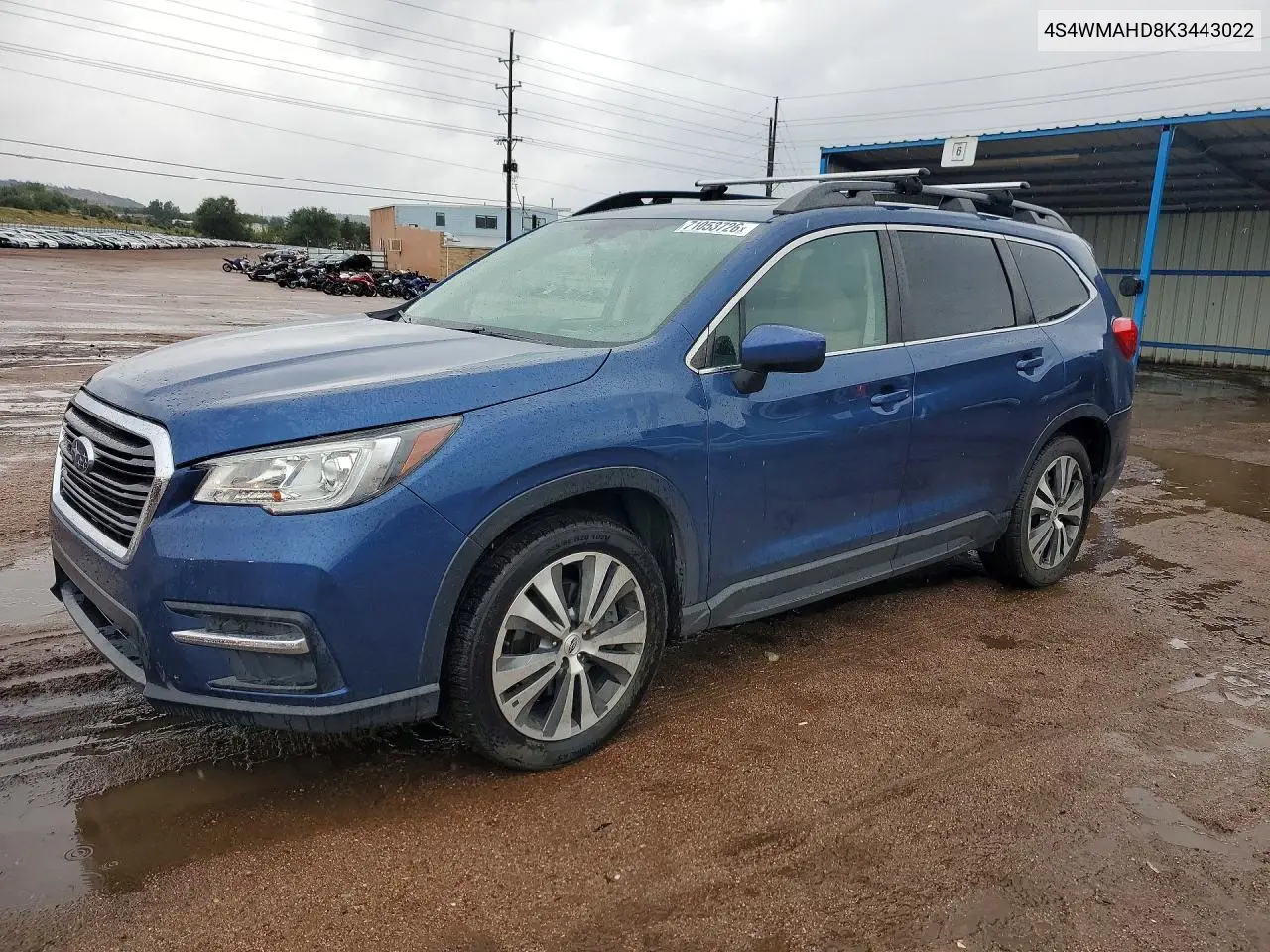 SUBARU ASCENT 2019, VIN 4S4WMAHD8K3443022