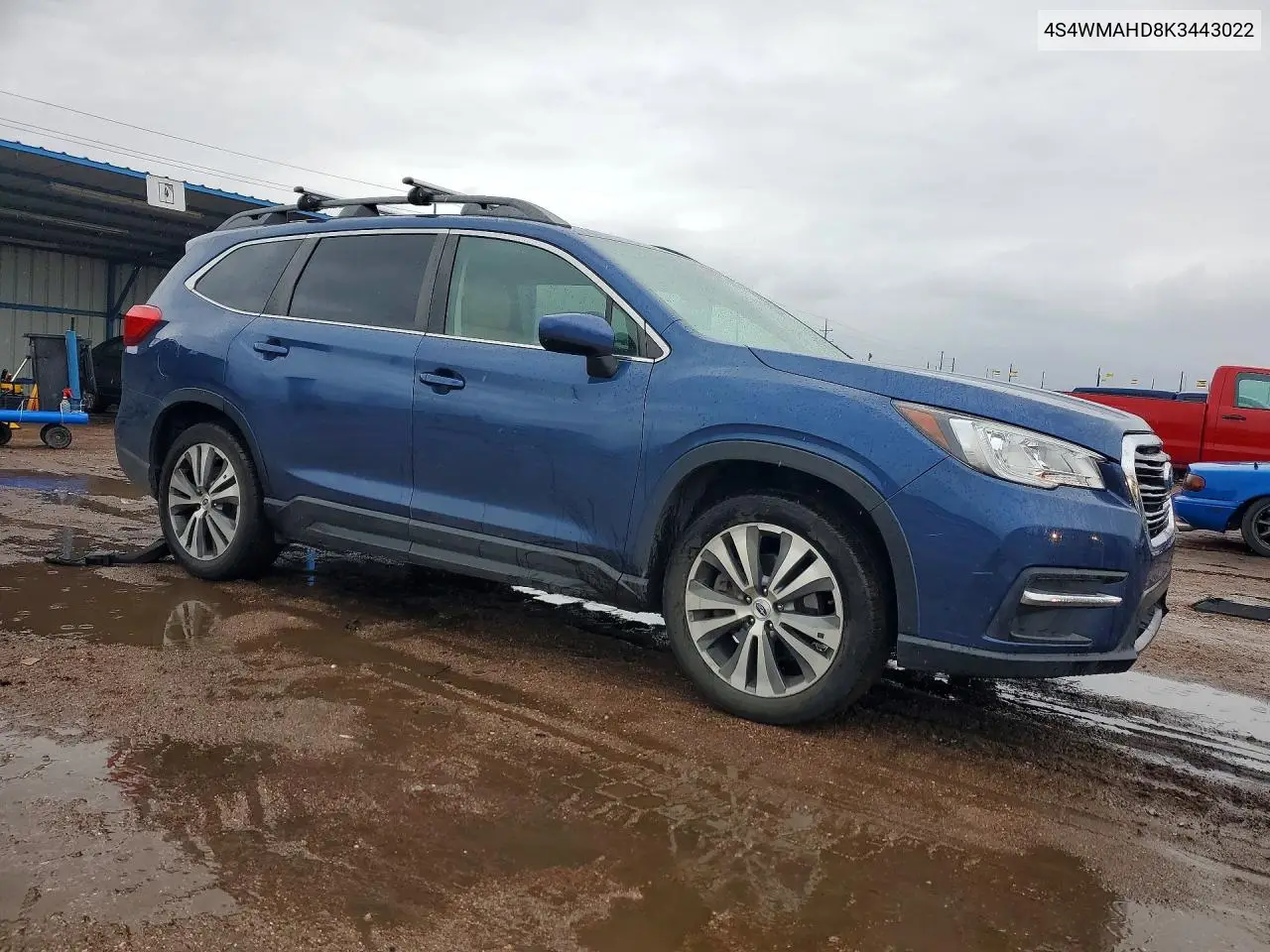 2019 SUBARU ASCENT VIN 4S4WMAHD8K3443022 — фото 4