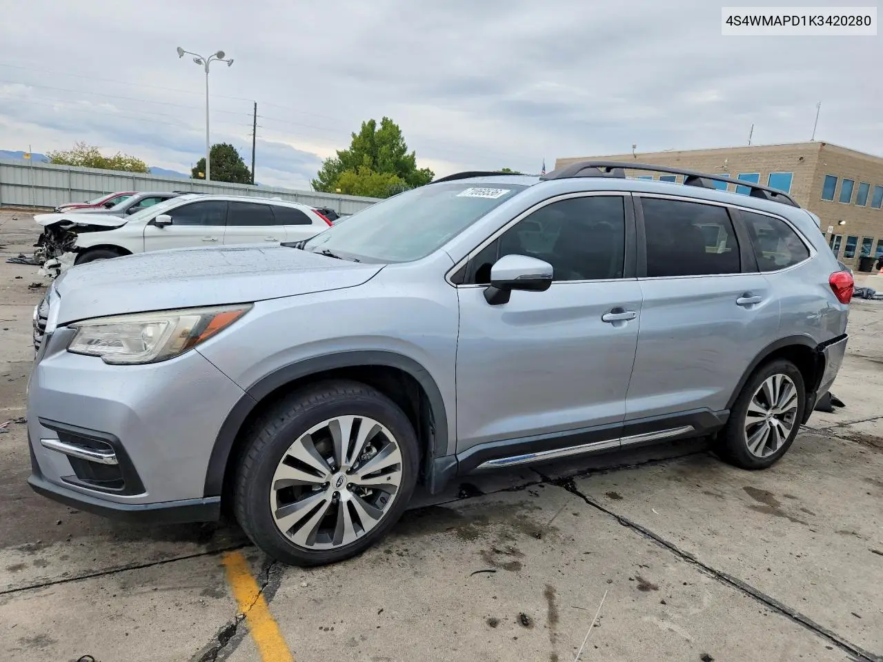 SUBARU ASCENT 2019, VIN 4S4WMAPD1K3420280