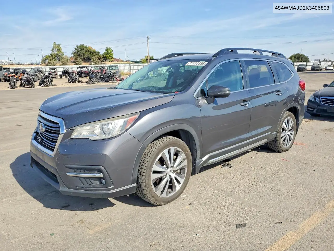 SUBARU ASCENT 2019, VIN 4S4WMAJD2K3406803