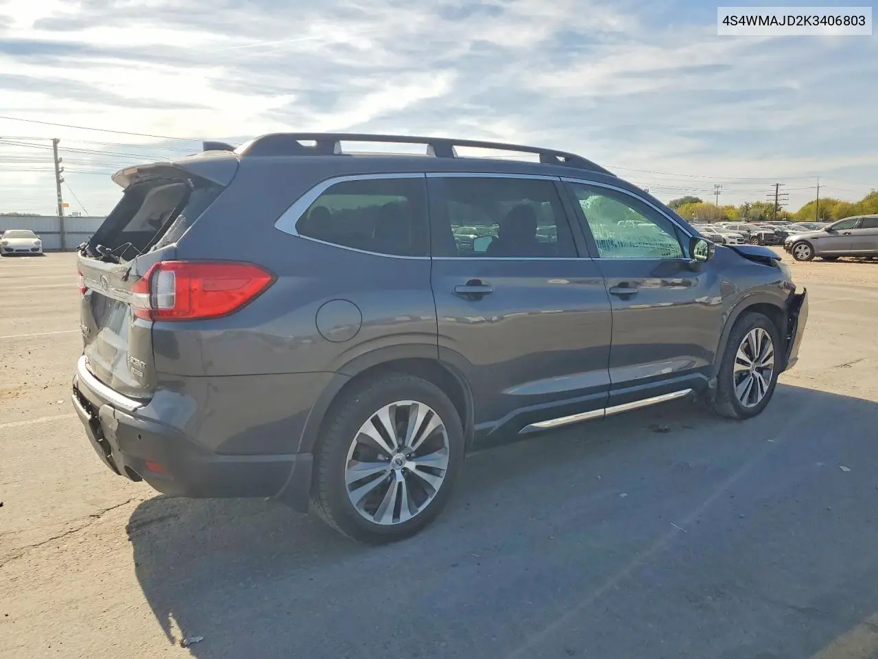 2019 SUBARU ASCENT VIN 4S4WMAJD2K3406803 — фото 3
