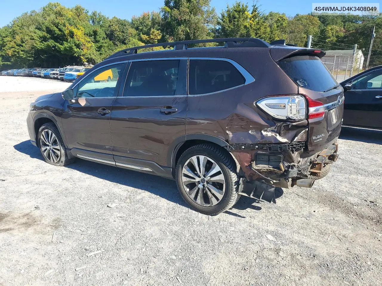2019 SUBARU ASCENT VIN 4S4WMAJD4K3408049 — фото 2