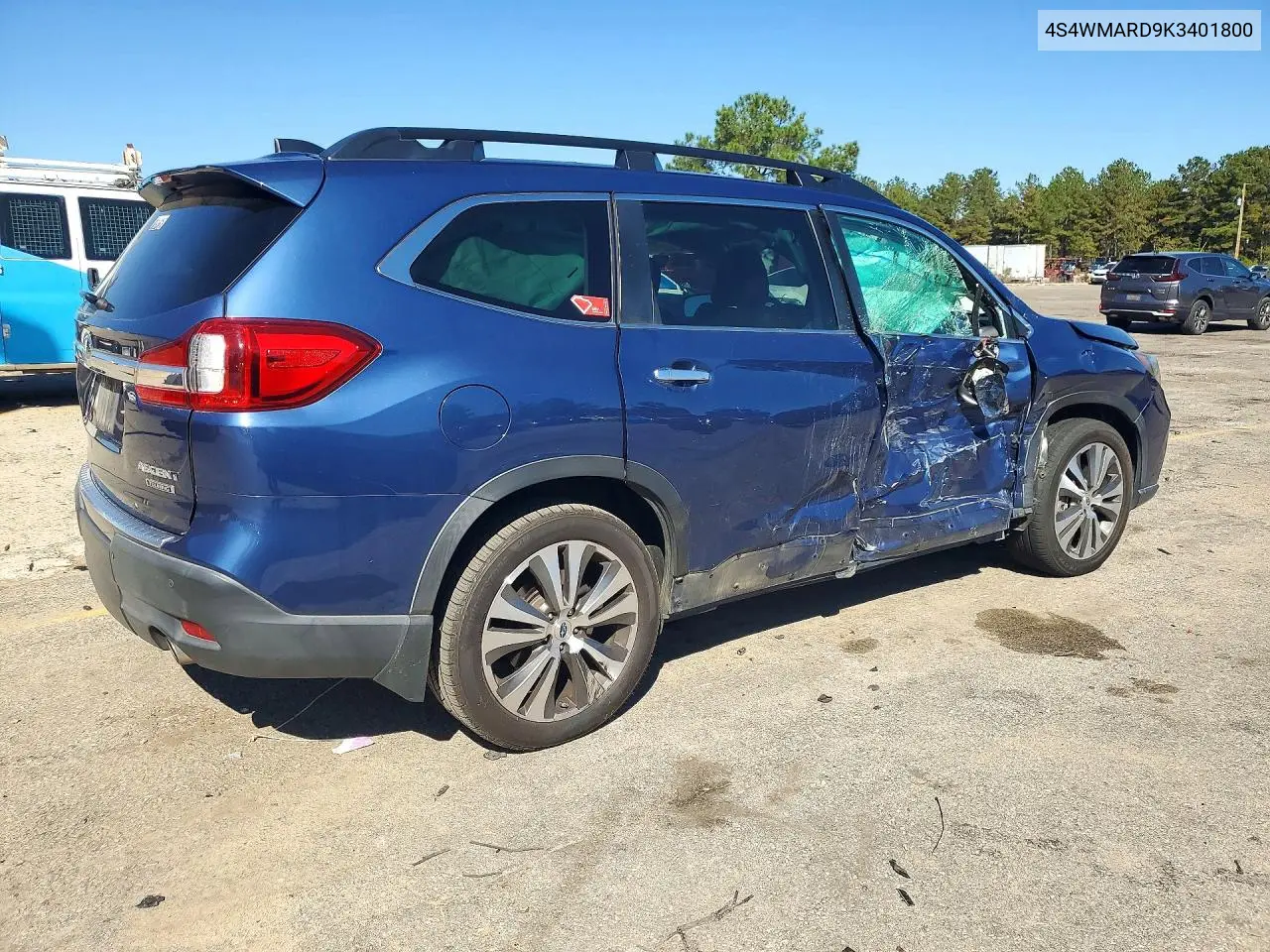 2019 SUBARU ASCENT VIN 4S4WMARD9K3401800 — фото 3