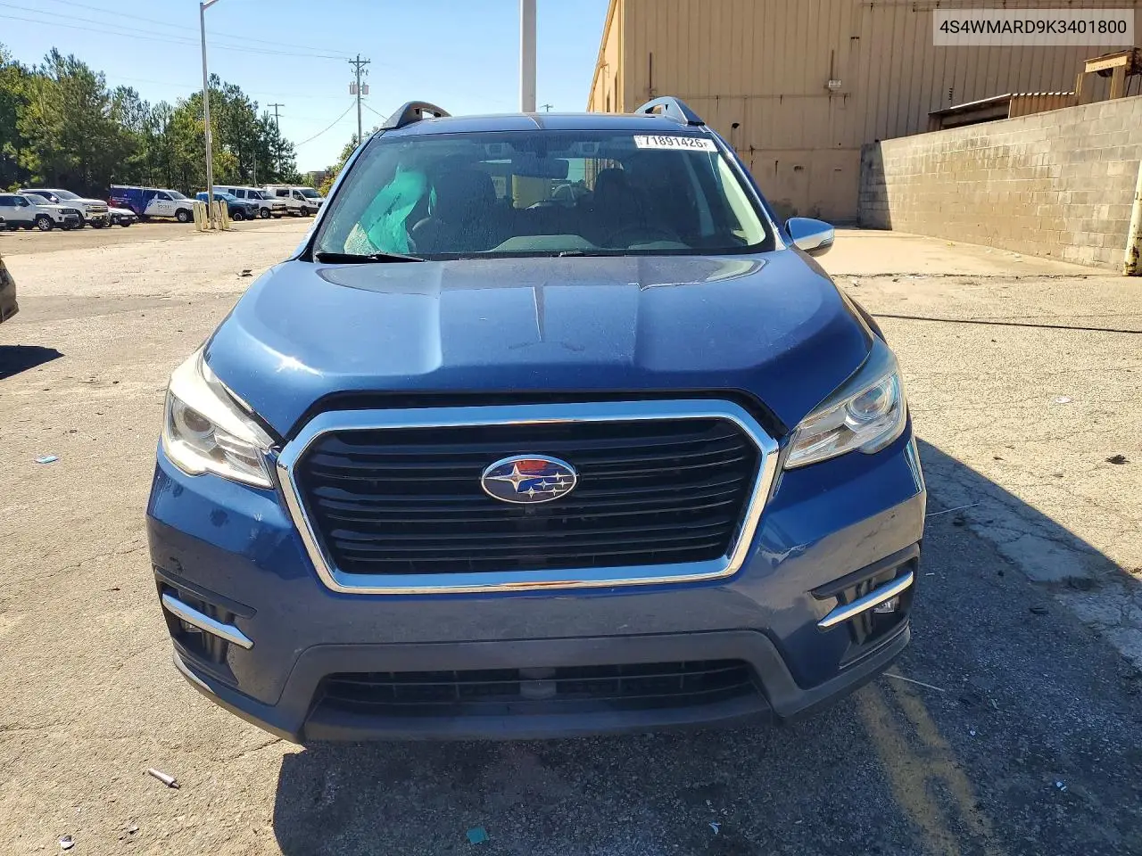 2019 SUBARU ASCENT VIN 4S4WMARD9K3401800 — фото 5