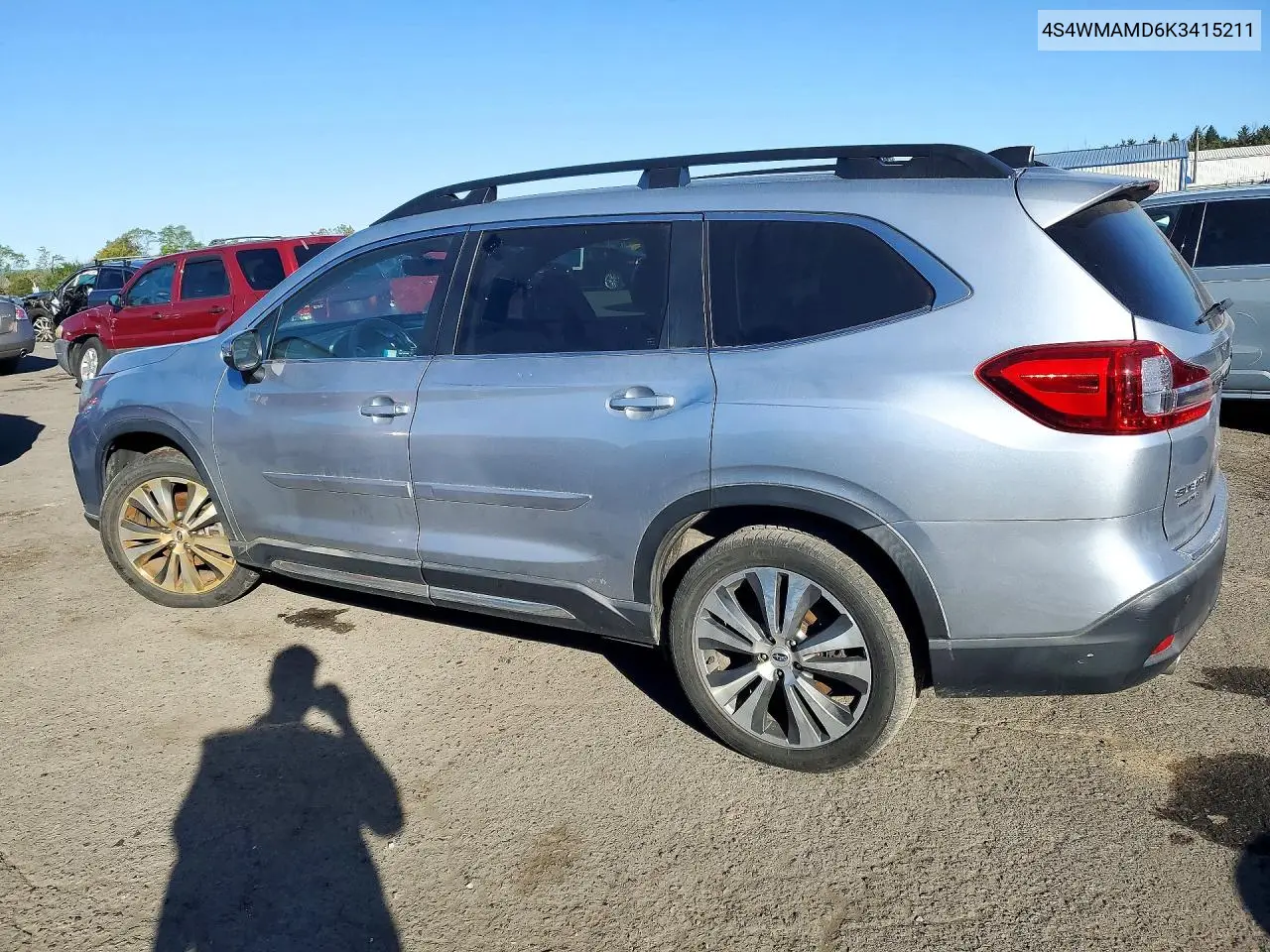 2019 SUBARU ASCENT VIN 4S4WMAMD6K3415211 — фото 2