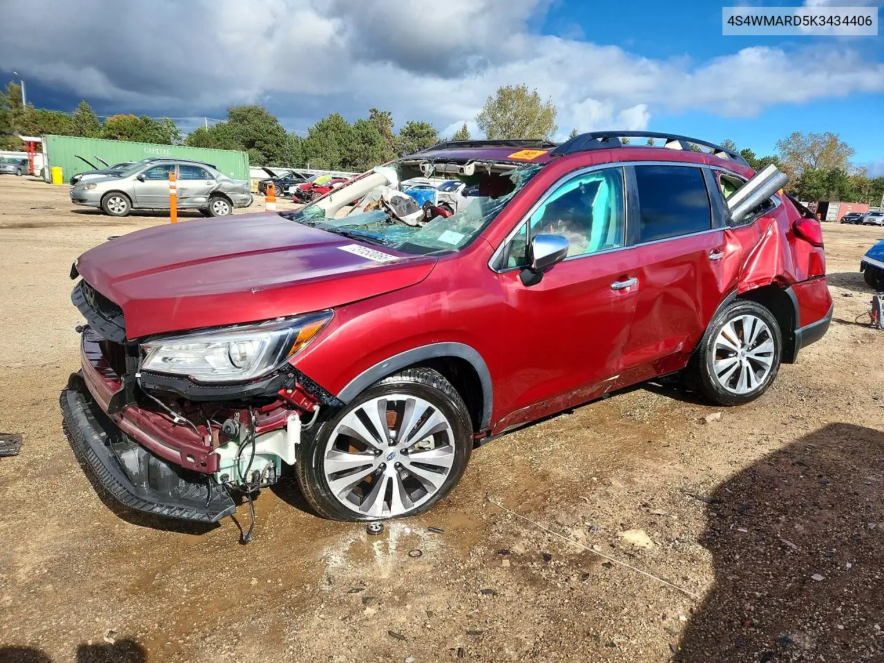 SUBARU ASCENT 2019, VIN 4S4WMARD5K3434406