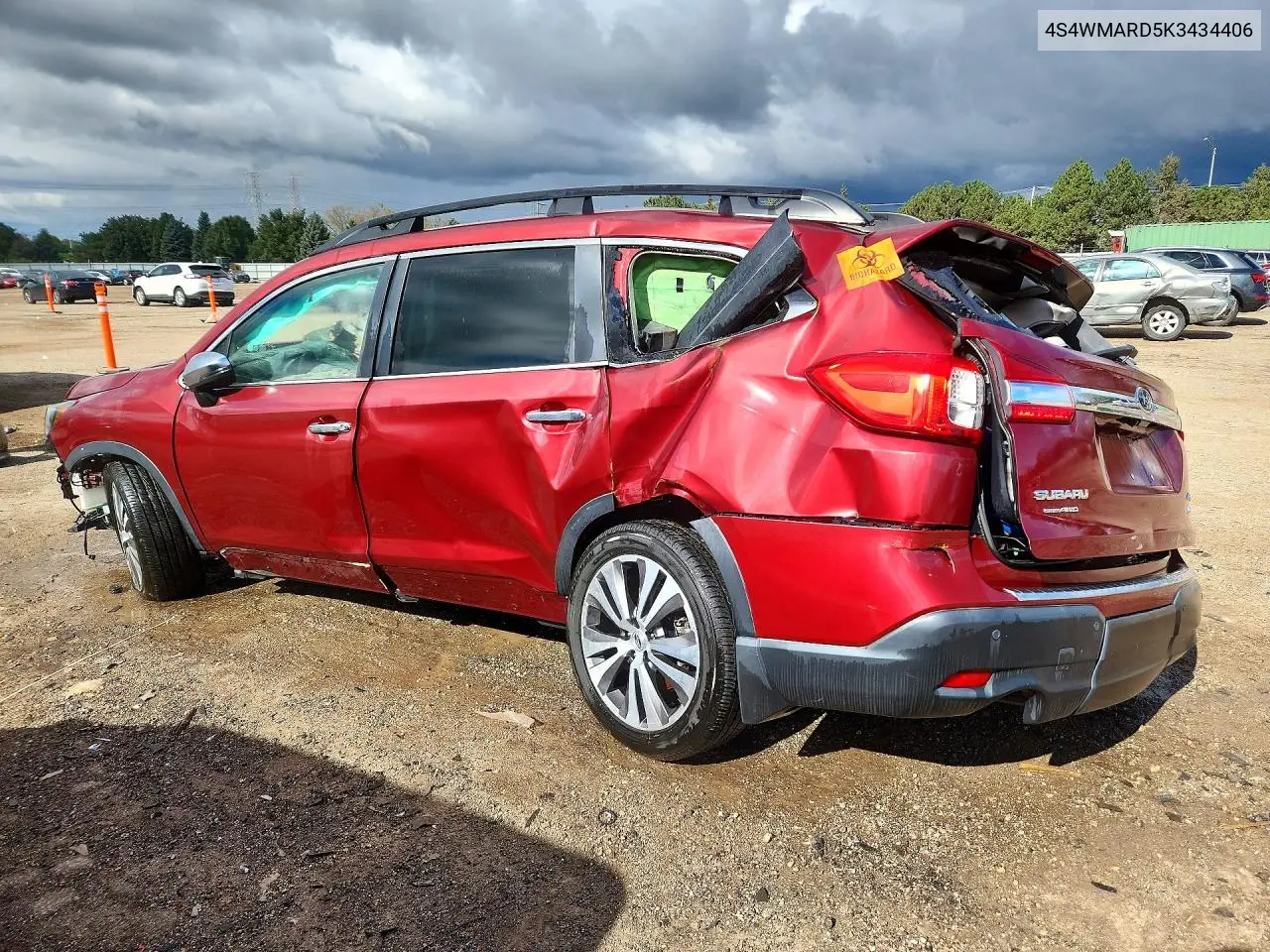 2019 SUBARU ASCENT VIN 4S4WMARD5K3434406 — фото 2