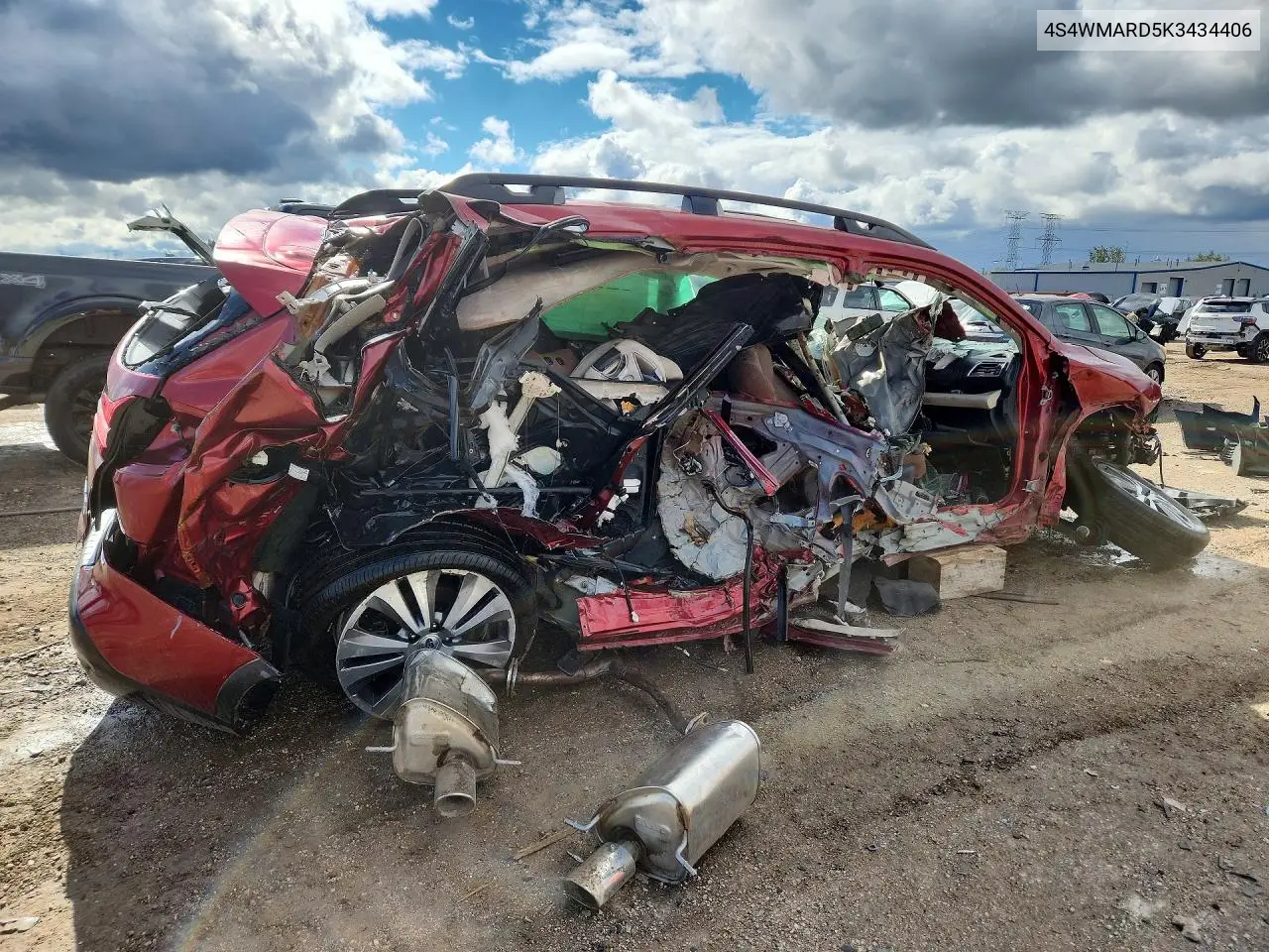 2019 SUBARU ASCENT VIN 4S4WMARD5K3434406 — фото 3