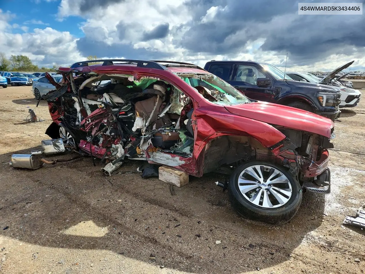 2019 SUBARU ASCENT VIN 4S4WMARD5K3434406 — фото 4