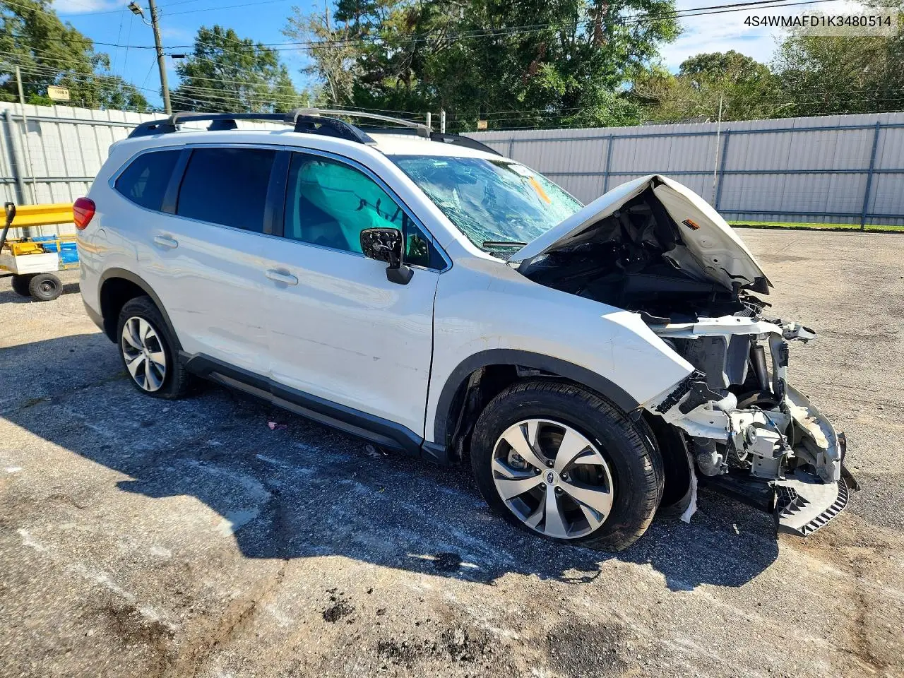 2019 SUBARU ASCENT VIN 4S4WMAFD1K3480514 — фото 4