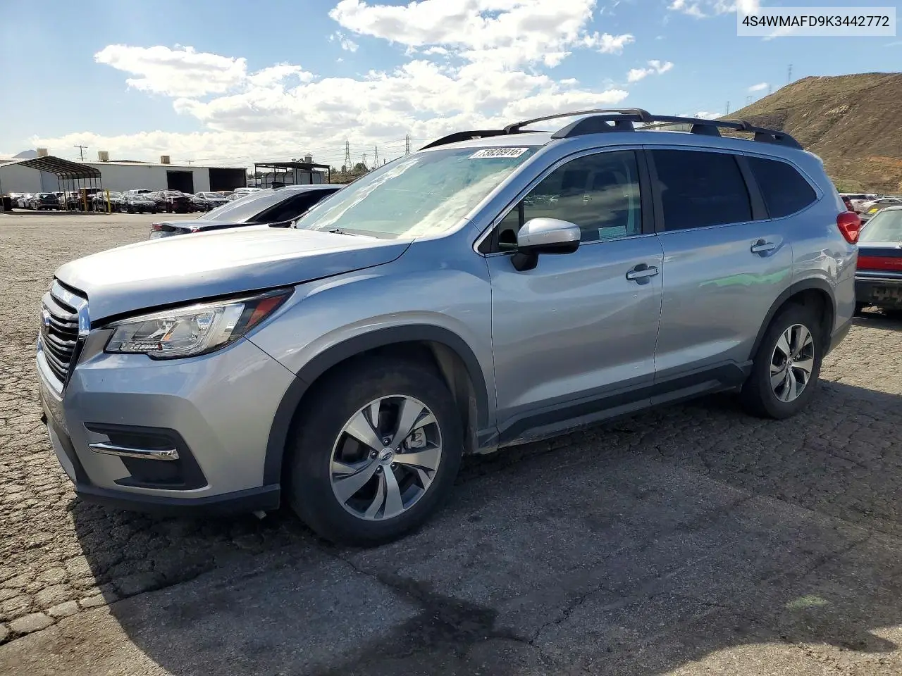 SUBARU ASCENT 2019, VIN 4S4WMAFD9K3442772
