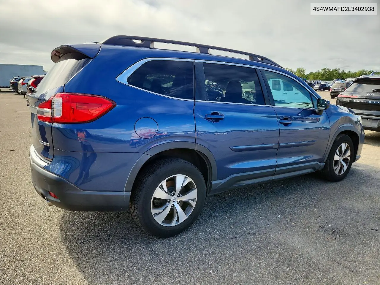 2020 SUBARU ASCENT VIN 4S4WMAFD2L3402938 — фото 3
