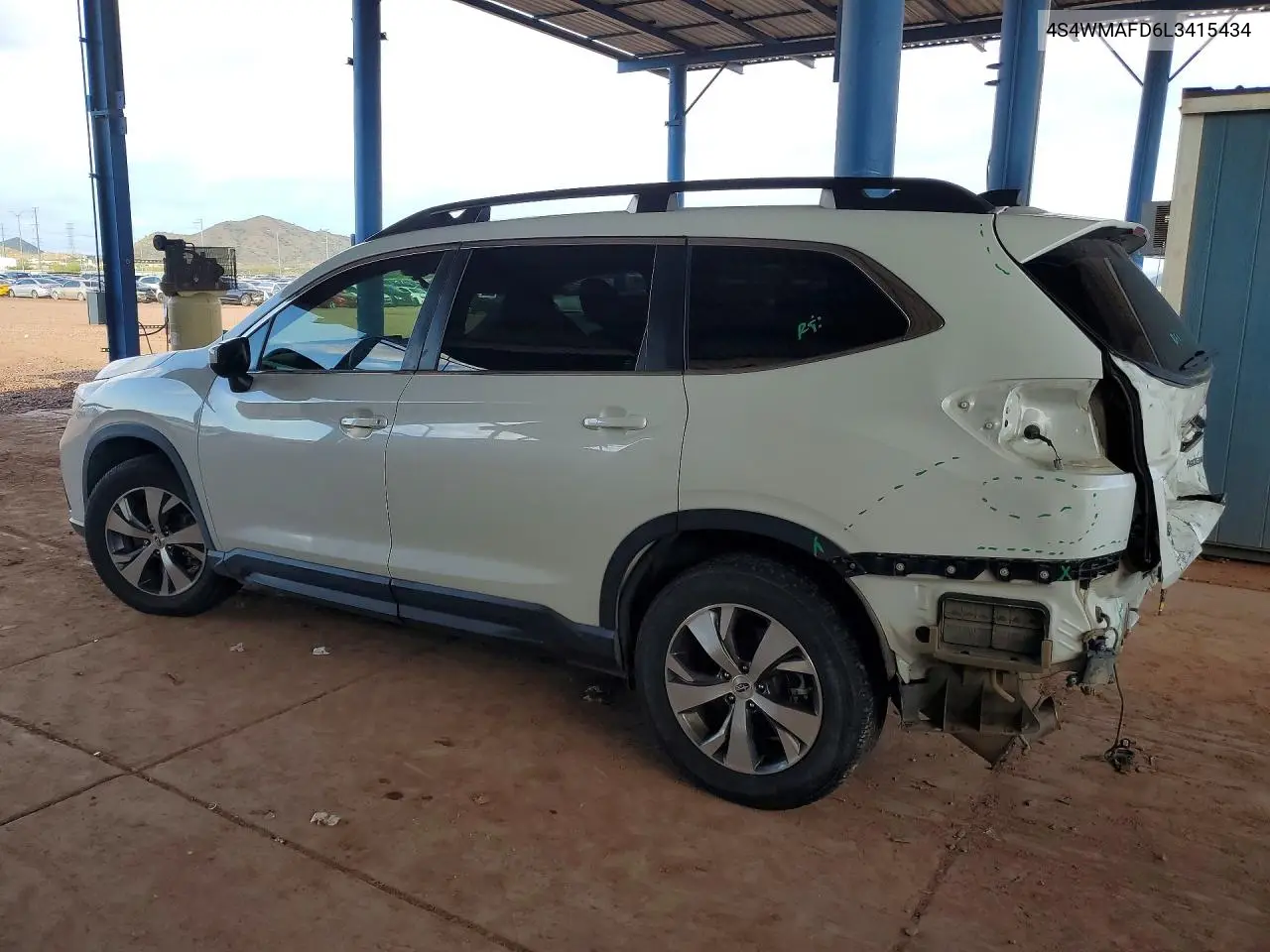 2020 SUBARU ASCENT VIN 4S4WMAFD6L3415434 — фото 2