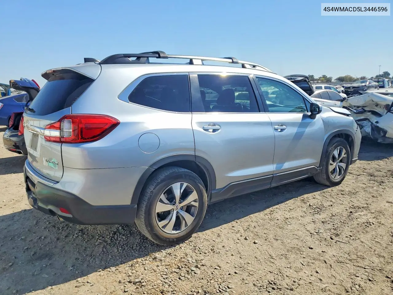 2020 SUBARU ASCENT VIN 4S4WMACD5L3446596 — фото 3