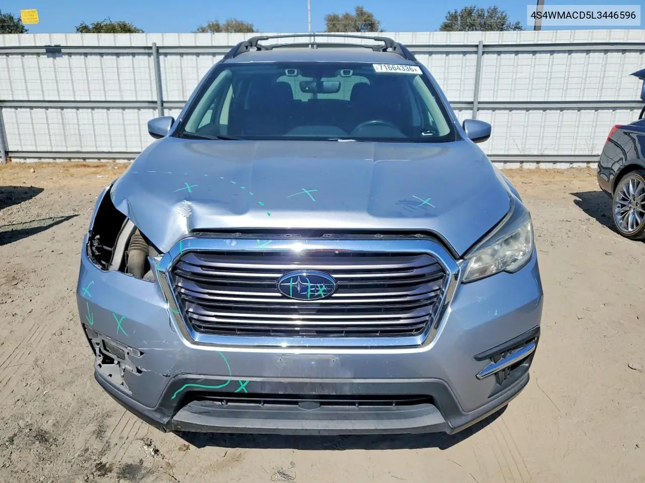 2020 SUBARU ASCENT VIN 4S4WMACD5L3446596 — фото 5