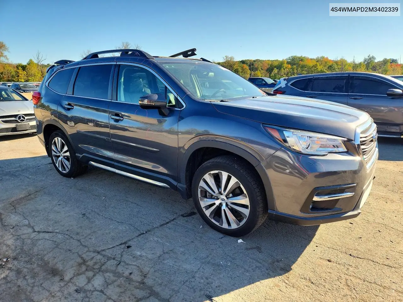 2021 SUBARU ASCENT VIN 4S4WMAPD2M3402339 — фото 4