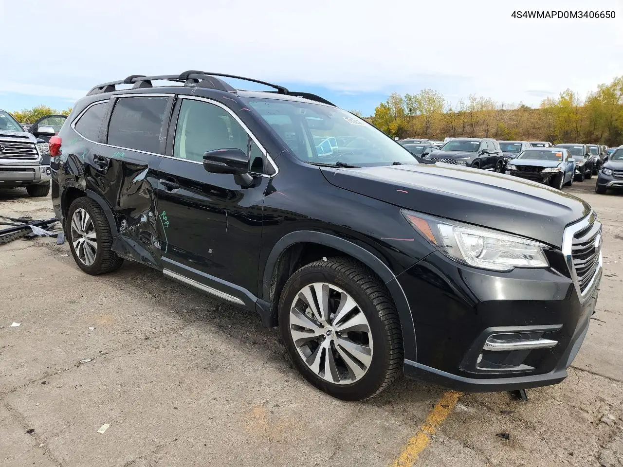 2021 SUBARU ASCENT VIN 4S4WMAPD0M3406650 — фото 4