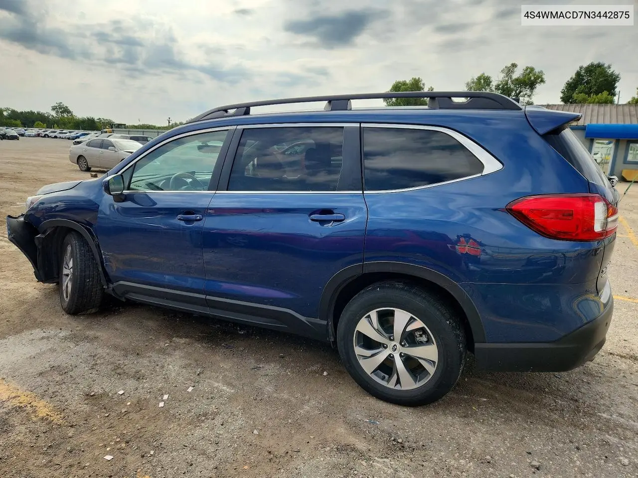 2022 SUBARU ASCENT VIN 4S4WMACD7N3442875 — фото 2