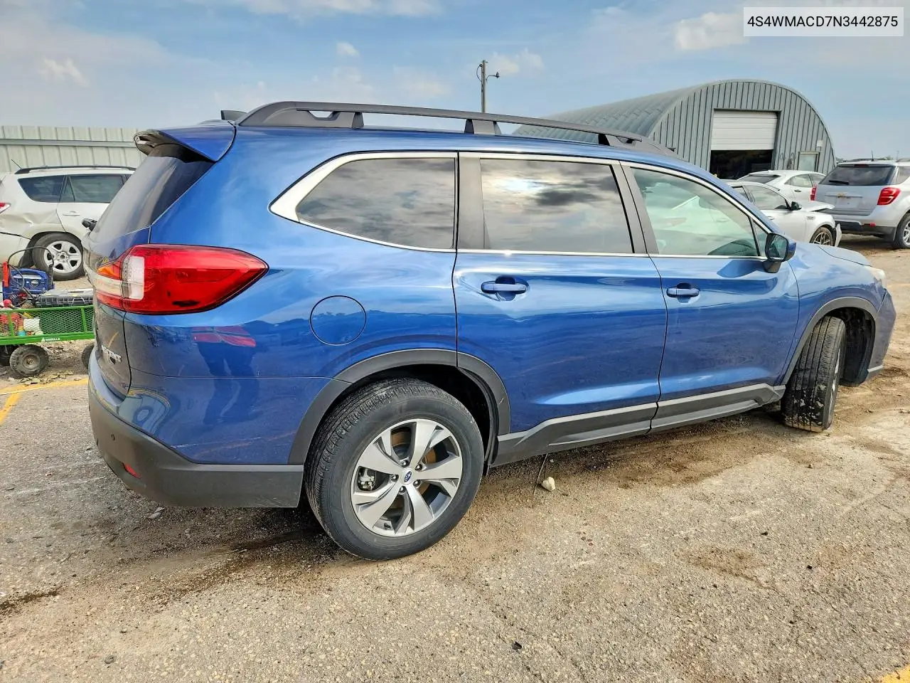 2022 SUBARU ASCENT VIN 4S4WMACD7N3442875 — фото 3