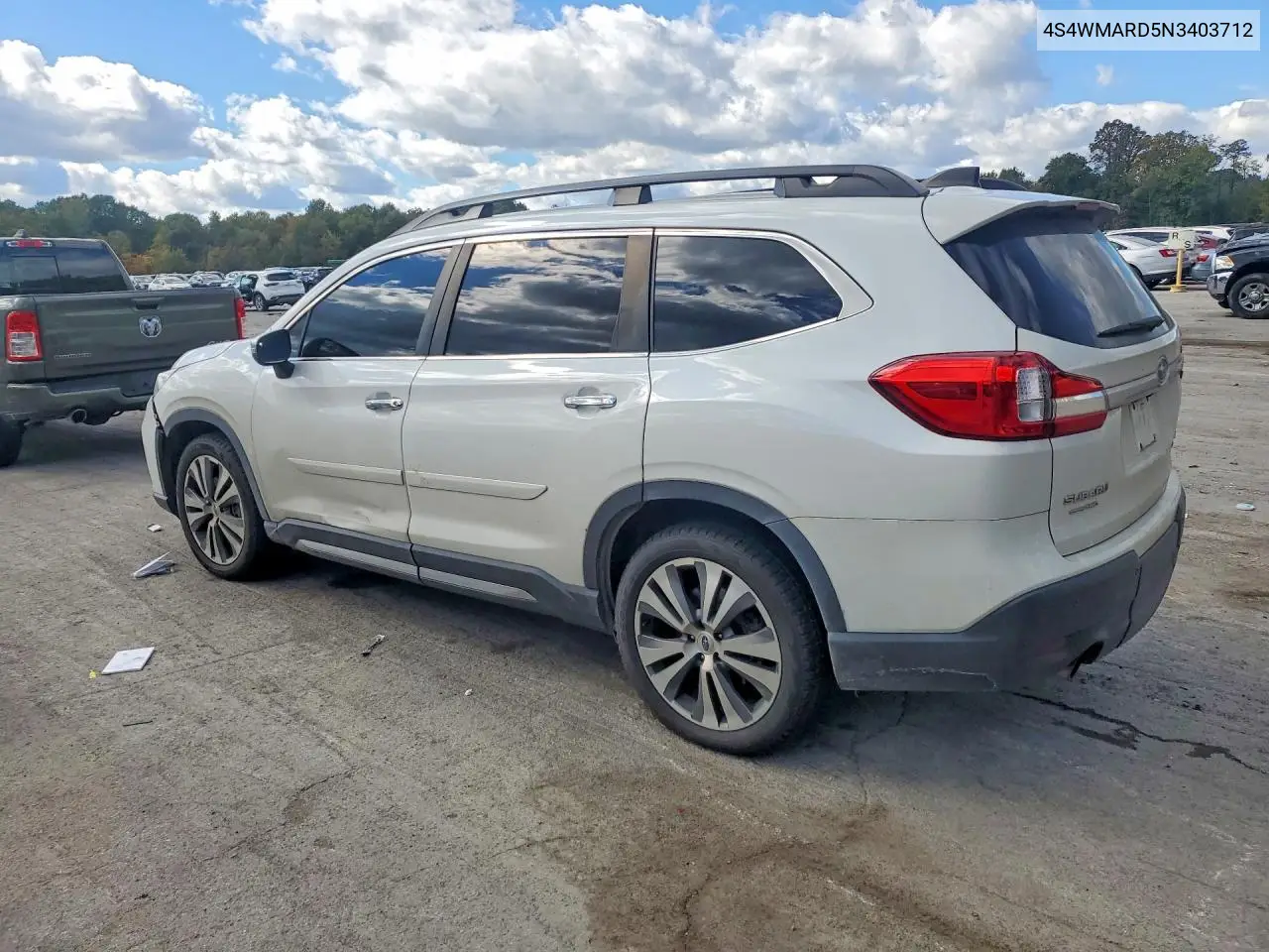 2022 SUBARU ASCENT VIN 4S4WMARD5N3403712 — фото 2