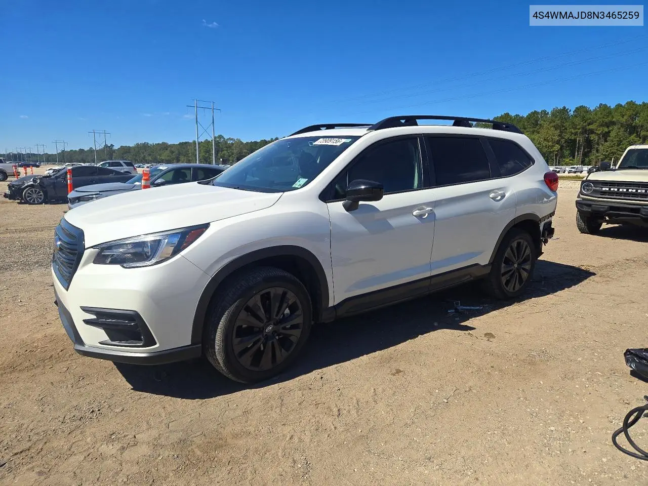 SUBARU ASCENT 2022, VIN 4S4WMAJD8N3465259