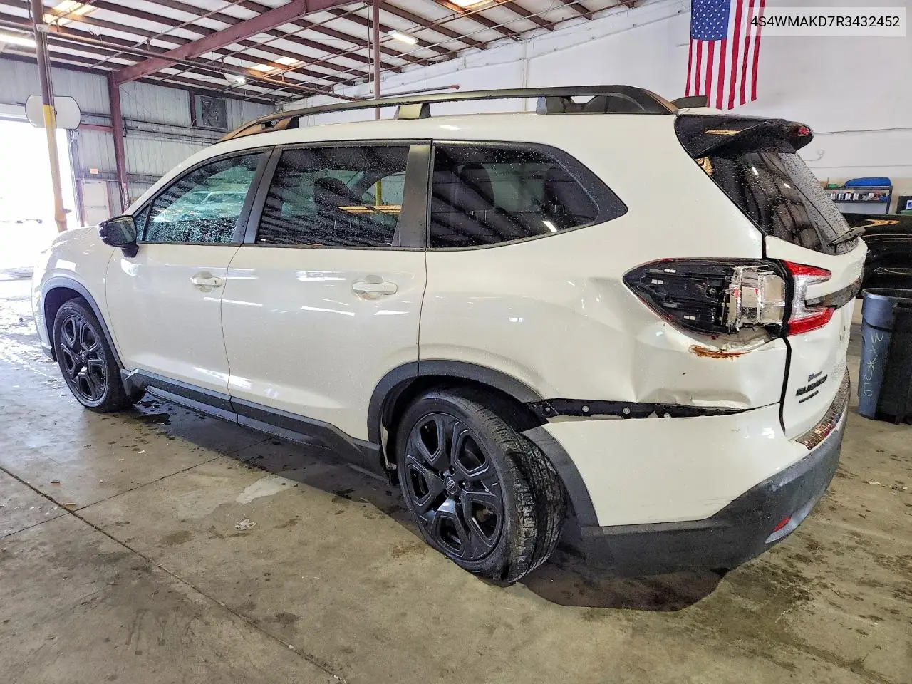 2024 SUBARU ASCENT VIN 4S4WMAKD7R3432452 — фото 2