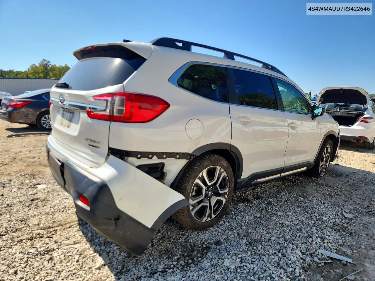 2024 SUBARU ASCENT VIN 4S4WMAUD7R3422646 — фото 3