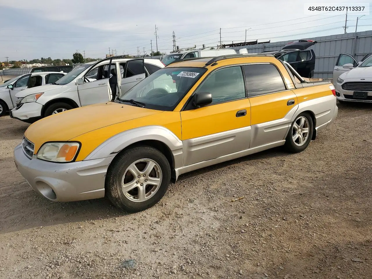 SUBARU BAJA 2003, VIN 4S4BT62C437113337