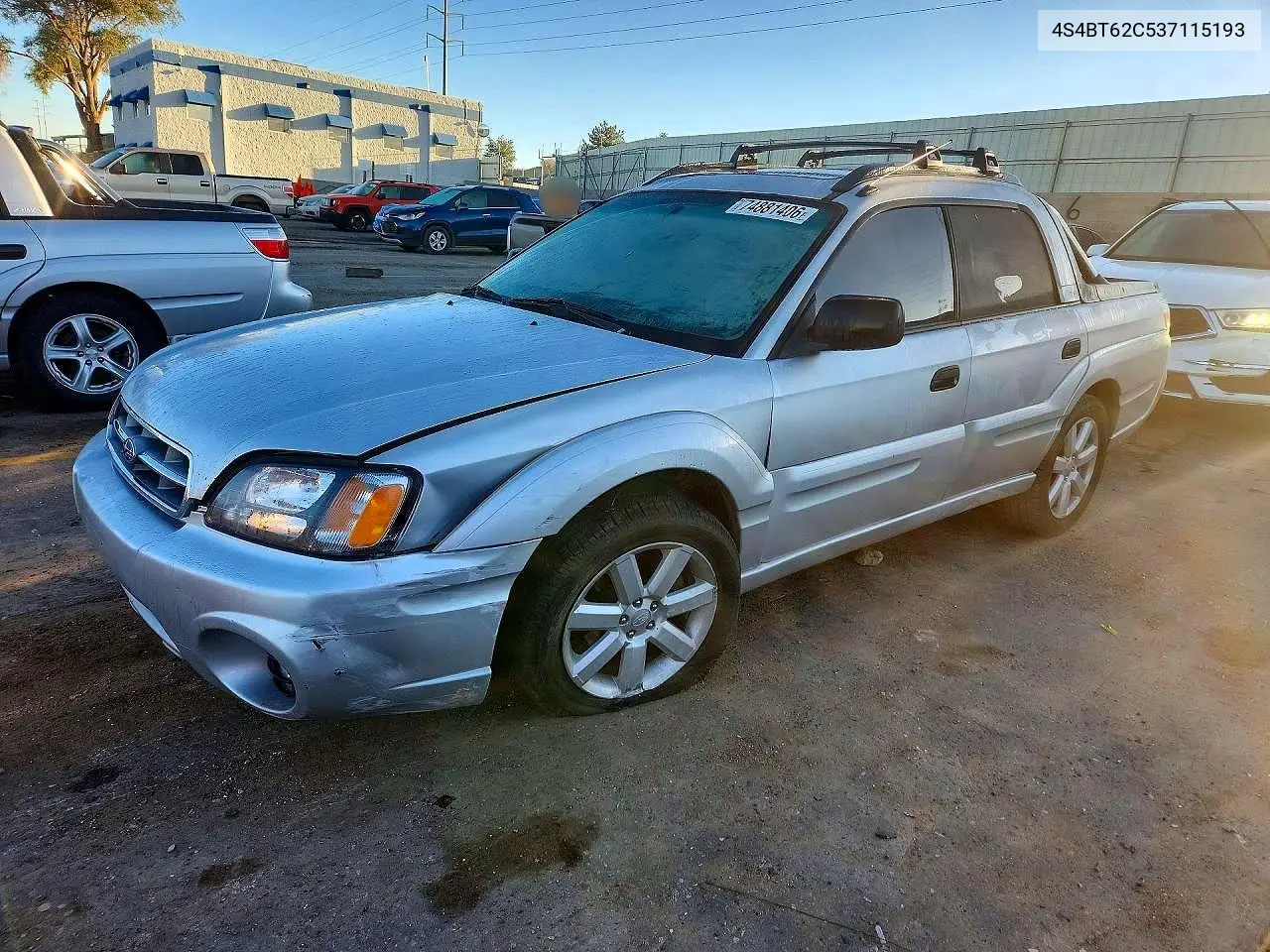SUBARU BAJA 2003, VIN 4S4BT62C537115193