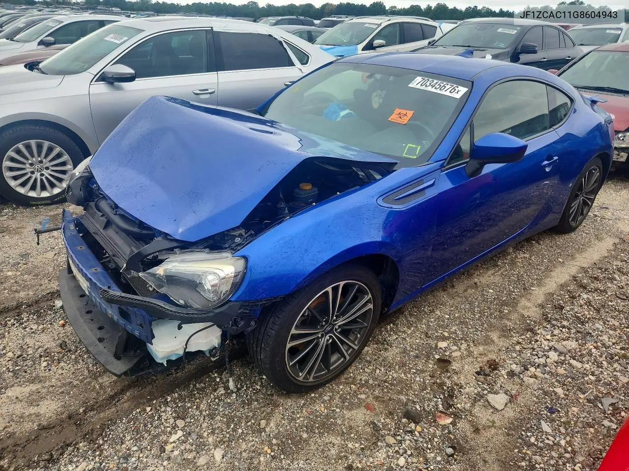 SUBARU BRZ 2016, VIN JF1ZCAC11G8604943