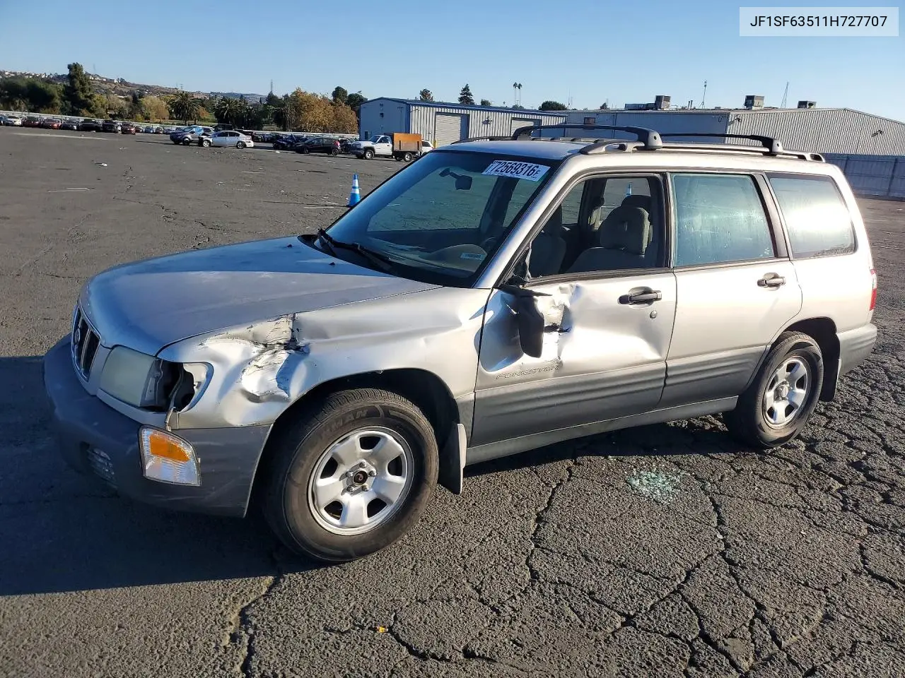 SUBARU FORESTER 2001, VIN JF1SF63511H727707