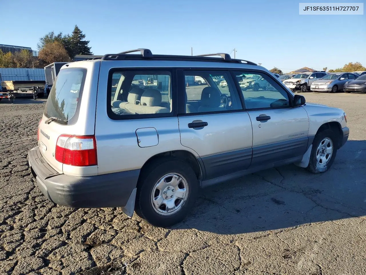 2001 SUBARU FORESTER VIN JF1SF63511H727707 — фото 3