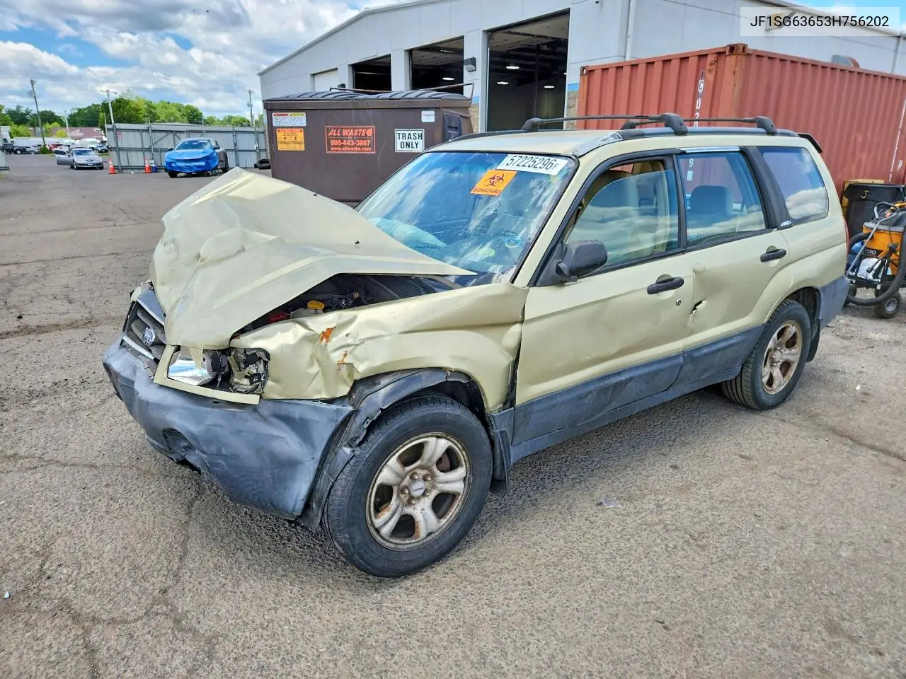 SUBARU FORESTER 2003, VIN JF1SG63653H756202
